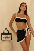 MONROE SARONG - BLACK/CREAM
